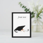 Kastdroog met diploma op blanco kaart (Staand voorkant)