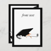 Kastdroog met diploma op blanco kaart (Voorkant / Achterkant)