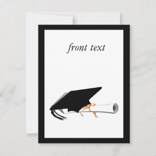 Kastdroog met diploma op blanco kaart