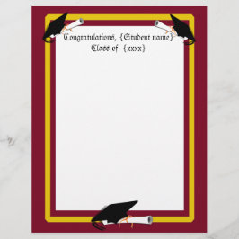 Kastdroog voor studeren - Schoolkleuren Rood en go