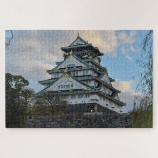 kaste van osaka bij zonsondergang legpuzzel