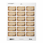  kasteel. Adres / Verzending / Boekenlabel Etiket (Full Sheet)