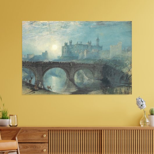 Kasteel Alnwick Canvas Afdruk (Insitu (Woonkamer))