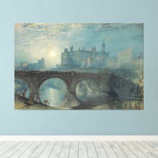 Kasteel Alnwick Canvas Afdruk (Insitu (Houten vloer))