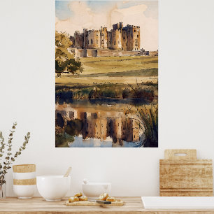 Kasteel Alnwick Northumberland Kunst Kasteelterrei Poster