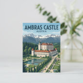 Kasteel Ambras Oostenrijk Briefkaart (Staand voorkant)