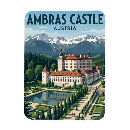 Kasteel Ambras Oostenrijk Magneet (Verticaal)