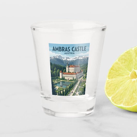 Kasteel Ambras Oostenrijk Shot Glas (Voorkant)