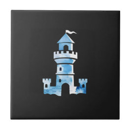 Kasteel Aquarel Kunst Keramische Tegel Tegeltje