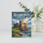 Kasteel Bamburgh Engeland Briefkaart (Staand voorkant)