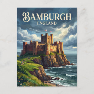 Kasteel Bamburgh Engeland Briefkaart
