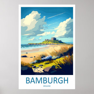 Kasteel Bamburgh Engeland Reisposter 1 Poster