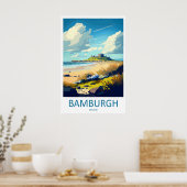 Kasteel Bamburgh Engeland Reisposter 1 Poster (Keuken)