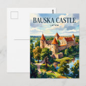Kasteel Bauska Letland Briefkaart (Voorkant / Achterkant)