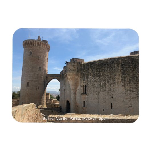Kasteel Bellver, Palma, Majorca, Spanje op een Magneet (Horizontaal)