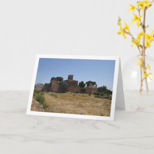 Kasteel Benisanó, Valencia, Spanje, Spaans Kaart (Gele Bloem)