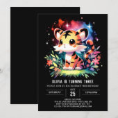 Kasteel Boho Tiger Verjaardag Kaart (Voorkant / Achterkant)