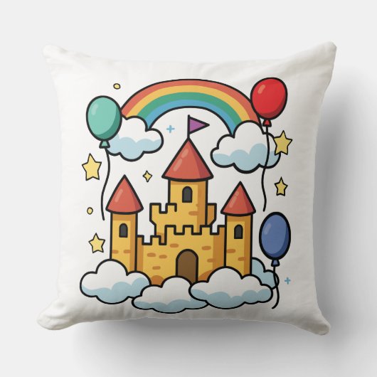 Kasteel Bouwen in de Lucht Kussen (Voorkant)