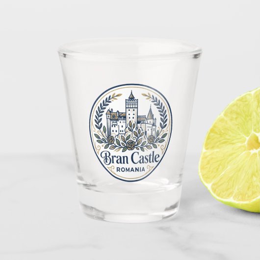 Kasteel Bran Roemenië Shot Glas (Voorkant)
