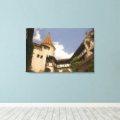 Kasteel Bran uit de 13e eeuw (Dracula's Kasteel), Canvas Afdruk (Insitu (Houten vloer))