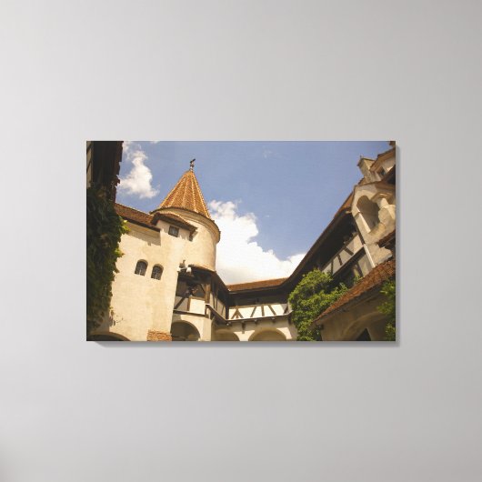 Kasteel Bran uit de 13e eeuw (Dracula's Kasteel), Canvas Afdruk (Voorkant)