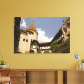Kasteel Bran uit de 13e eeuw (Dracula's Kasteel), Canvas Afdruk (Insitu (Woonkamer))