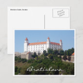 kasteel bratislava wit briefkaart (Voorkant / Achterkant)