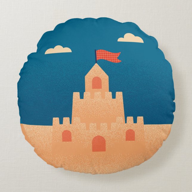 Kasteel Bries Rond Kussen (Voorkant)