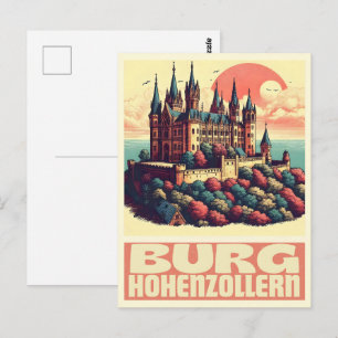 Kasteel Burg Hohenzollern cadeau uit de oude doos Briefkaart