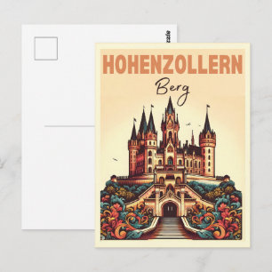 Kasteel Burg Hohenzollern cadeau uit de oude doos Briefkaart