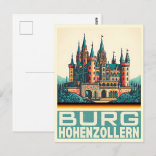 Kasteel Burg Hohenzollern cadeau uit de oude doos Briefkaart