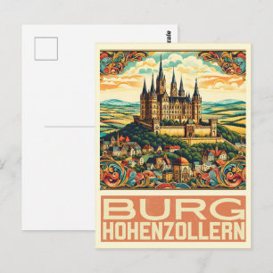 Kasteel Burg Hohenzollern cadeau uit het verleden Briefkaart