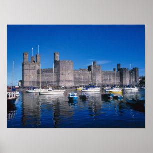 Kasteel Caernarfon, Gwynedd, Wales Poster