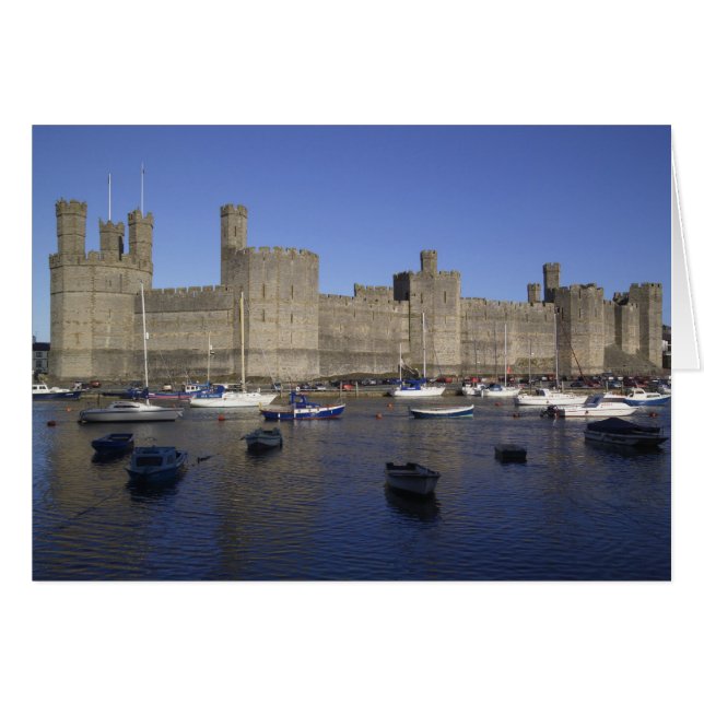 Kasteel Caernarfon, Gwynedd, Wales (RF) (Voorkant Horizontaal)