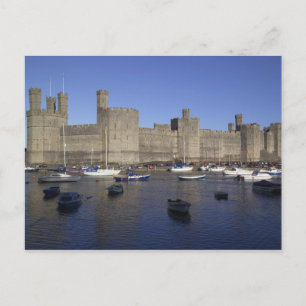 Kasteel Caernarfon, Gwynedd, Wales (RF) Briefkaart