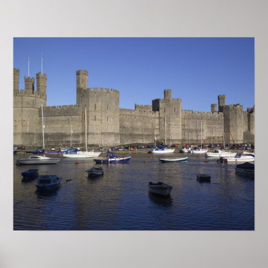 Kasteel Caernarfon, Gwynedd, Wales (RF) Poster (Voorkant)