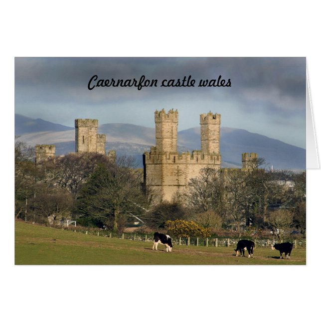 Kasteel Caernarfon Wales. (Voorkant Horizontaal)