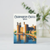 Kasteel Caernarfon Wales Briefkaart (Staand voorkant)