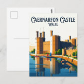Kasteel Caernarfon Wales Briefkaart (Voorkant / Achterkant)