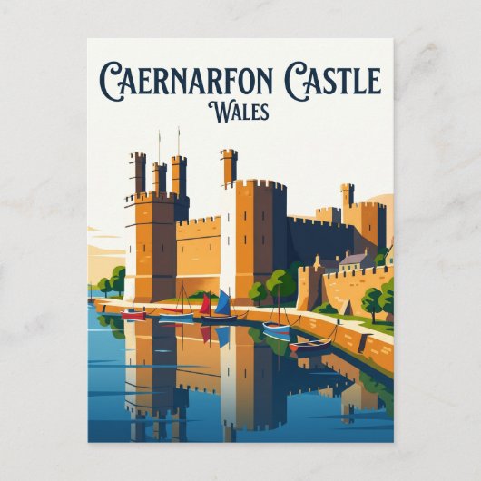 Kasteel Caernarfon Wales Briefkaart (Voorkant)