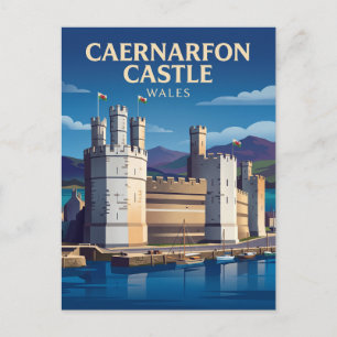 Kasteel Caernarfon Wales Briefkaart