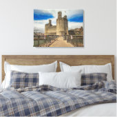 Kasteel Caernarfon Wales. Canvas Afdruk (Insitu (Slaapkamer))