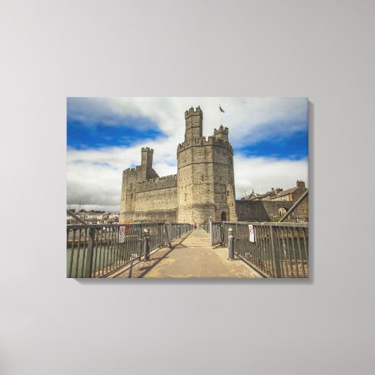 Kasteel Caernarfon Wales. Canvas Afdruk (Voorkant)
