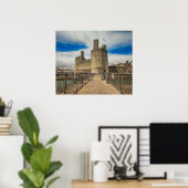 Kasteel Caernarfon Wales. Poster (Thuiskantoor)