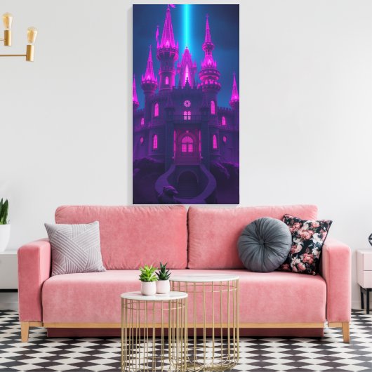 Kasteel canvas afdruk (Insitu (Woonkamer))