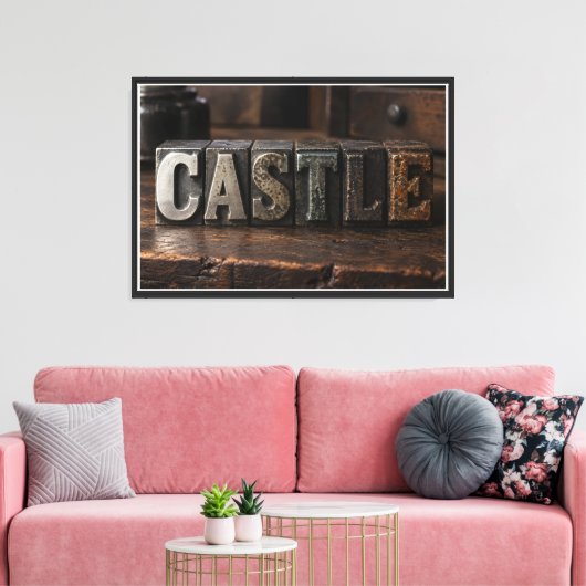 Kasteel Canvas Afdruk (Insitu (Woonkamer))