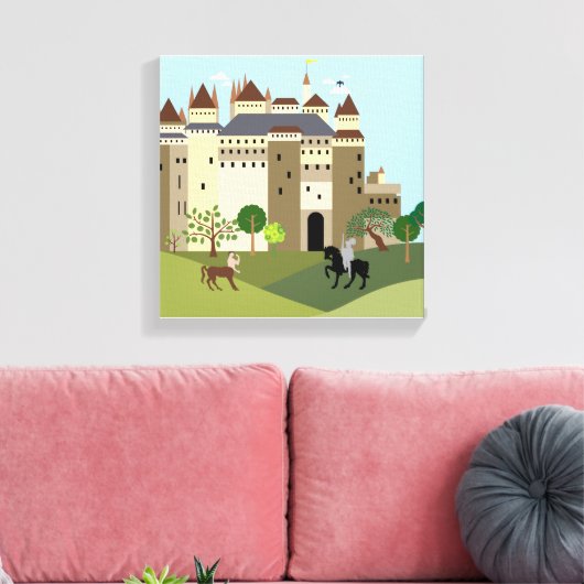 kasteel canvas afdruk (Insitu (Woonkamer))