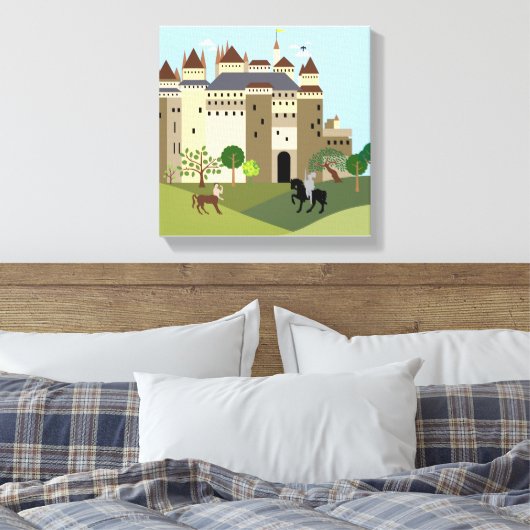 kasteel canvas afdruk (Insitu (Slaapkamer))