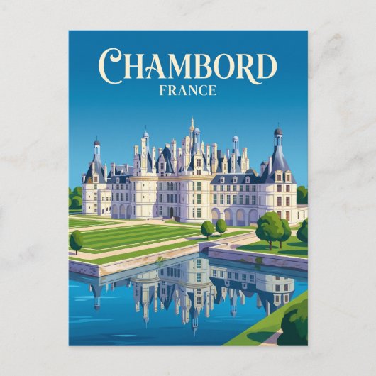 Kasteel Chambord Frankrijk Briefkaart (Voorkant)