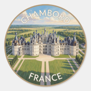 Kasteel Chambord Frankrijk Renaissance Kasteel Ronde Sticker